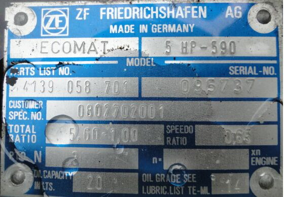 ZF Ecomat 5HP590 4139058701 - Коробка передач для Грузовиков: фото 4 ZF Ecomat 5HP590 4139058701 - Коробка передач для Грузовиков: фото 4
