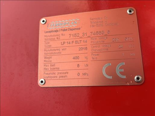 Ferroplan LP14FELT Pallet dispenser - Пищевое оборудование: фото 5 Ferroplan LP14FELT Pallet dispenser - Пищевое оборудование: фото 5
