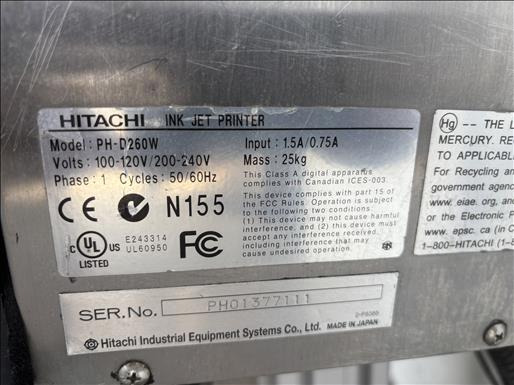 Hitachi PH-D260W Inkjet printer - Упаковочное оборудование: фото 4 Hitachi PH-D260W Inkjet printer - Упаковочное оборудование: фото 4