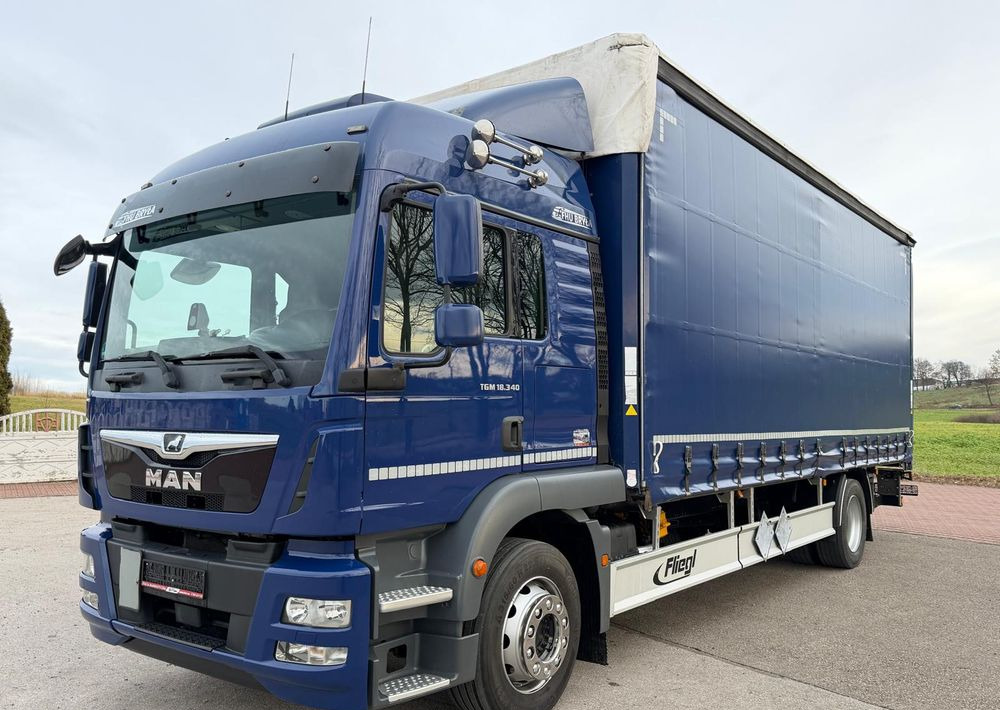 Тентованный грузовик MAN TGM 18.340 / FIRANKA / LIFT / SPROWADZONY / KLIMA POSTOJOWA / 2017 /  9700 ŁADOWNOŚĆ / AUTOMAT / 18 PALET / E6 /  WINDA /: фото 8