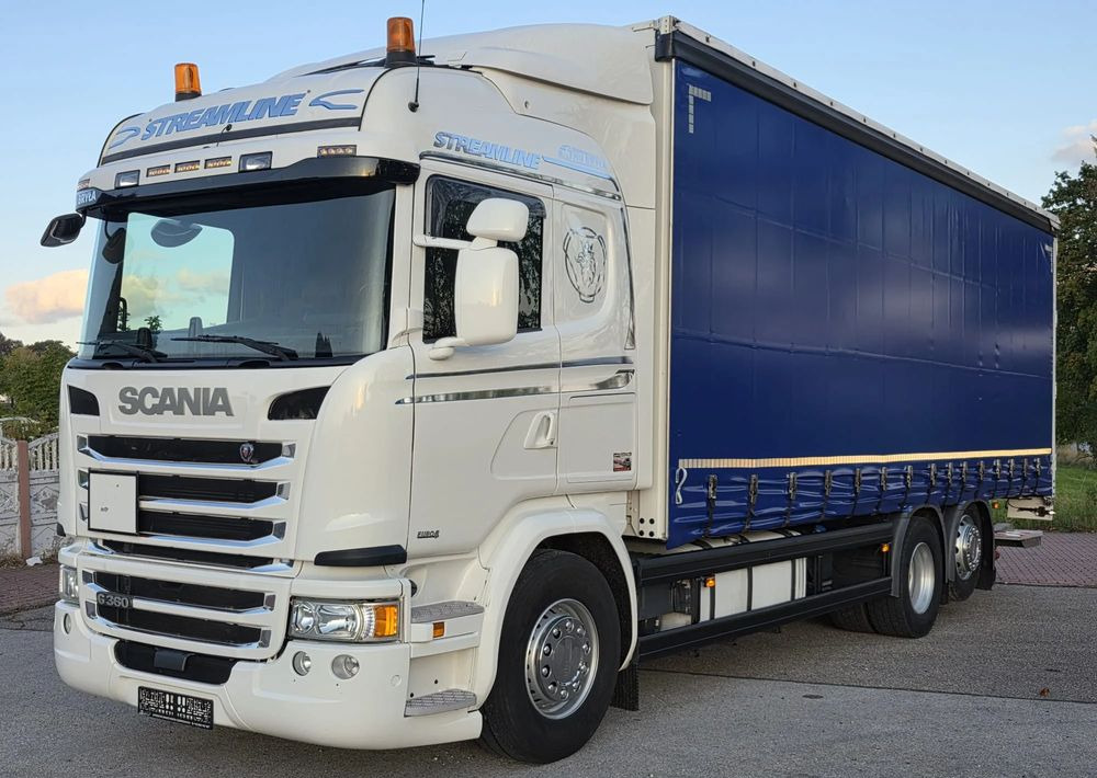 Scania G360 / BURTO-FIRANKA / 3 OSIE / WINDA / 20PALET / E6 / SYPIALNA KABINA / SPROWADZONY / JAK NOWA  PRZEBIEG 490TYŚ / ŁADOWNOŚĆ 14500KG / - Тентованный грузовик: фото 1 Scania G360 / BURTO-FIRANKA / 3 OSIE / WINDA / 20PALET / E6 / SYPIALNA KABINA / SPROWADZONY / JAK NOWA  PRZEBIEG 490TYŚ / ŁADOWNOŚĆ 14500KG / - Тентованный грузовик: фото 1