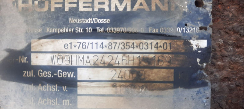 Huffermann HMA2424 3 Achser - Прицеп-контейнеровоз/ Сменный кузов: фото 5 Huffermann HMA2424 3 Achser - Прицеп-контейнеровоз/ Сменный кузов: фото 5