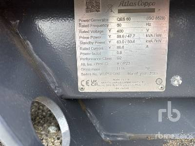 ATLAS COPCO QES60 60 kVA Skid-Mounted (Unused) - Электрогенератор: фото 5 ATLAS COPCO QES60 60 kVA Skid-Mounted (Unused) - Электрогенератор: фото 5