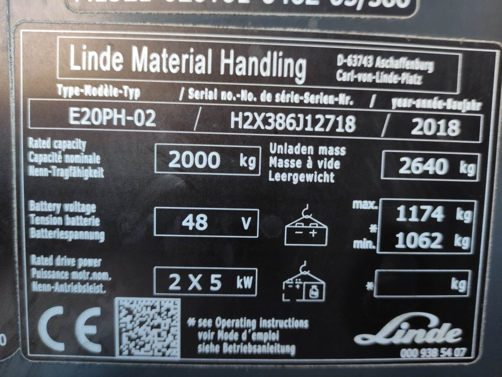 Электропогрузчик Linde E20P-02-386 EVO: фото 6