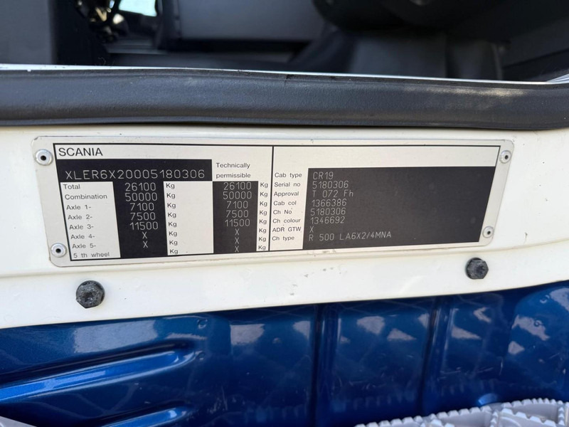 Тягач Scania R 500 A 6X2/4 STEERING PUSHER, MANUEL, RETARDER, LEATHER, TOP.: фото 20