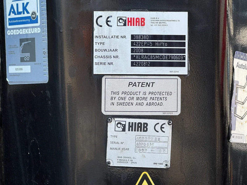 Автоманипулятор DAF CF 85.360 8x2*6 HIAB 42T/m Crane: фото 16 Автоманипулятор DAF CF 85.360 8x2*6 HIAB 42T/m Crane: фото 16