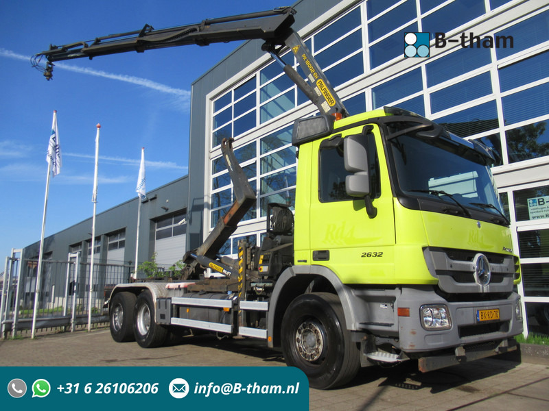 Mercedes-Benz Actros 2632 6X4 Steel + Palfinger PK18002-EH + 20T Haak Hook Haken - Грузовик-контейнеровоз/ Сменный кузов, Автоманипулятор: фото 1 Mercedes-Benz Actros 2632 6X4 Steel + Palfinger PK18002-EH + 20T Haak Hook Haken - Грузовик-контейнеровоз/ Сменный кузов, Автоманипулятор: фото 1