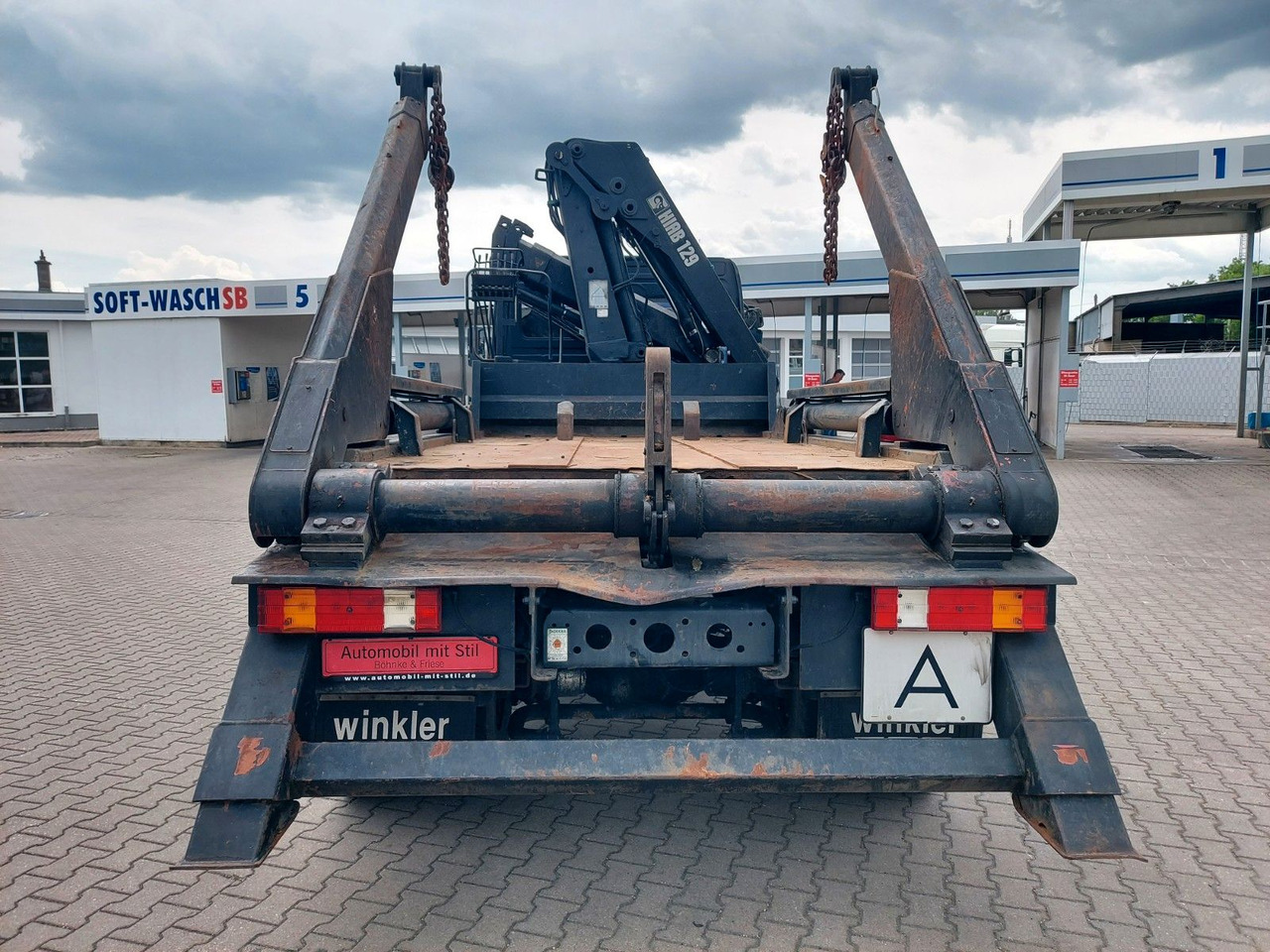 Самосвал, Автоманипулятор Mercedes-Benz Actros 1828 Hiab Absetzkipper Hiab Kran Absetzer: фото 7