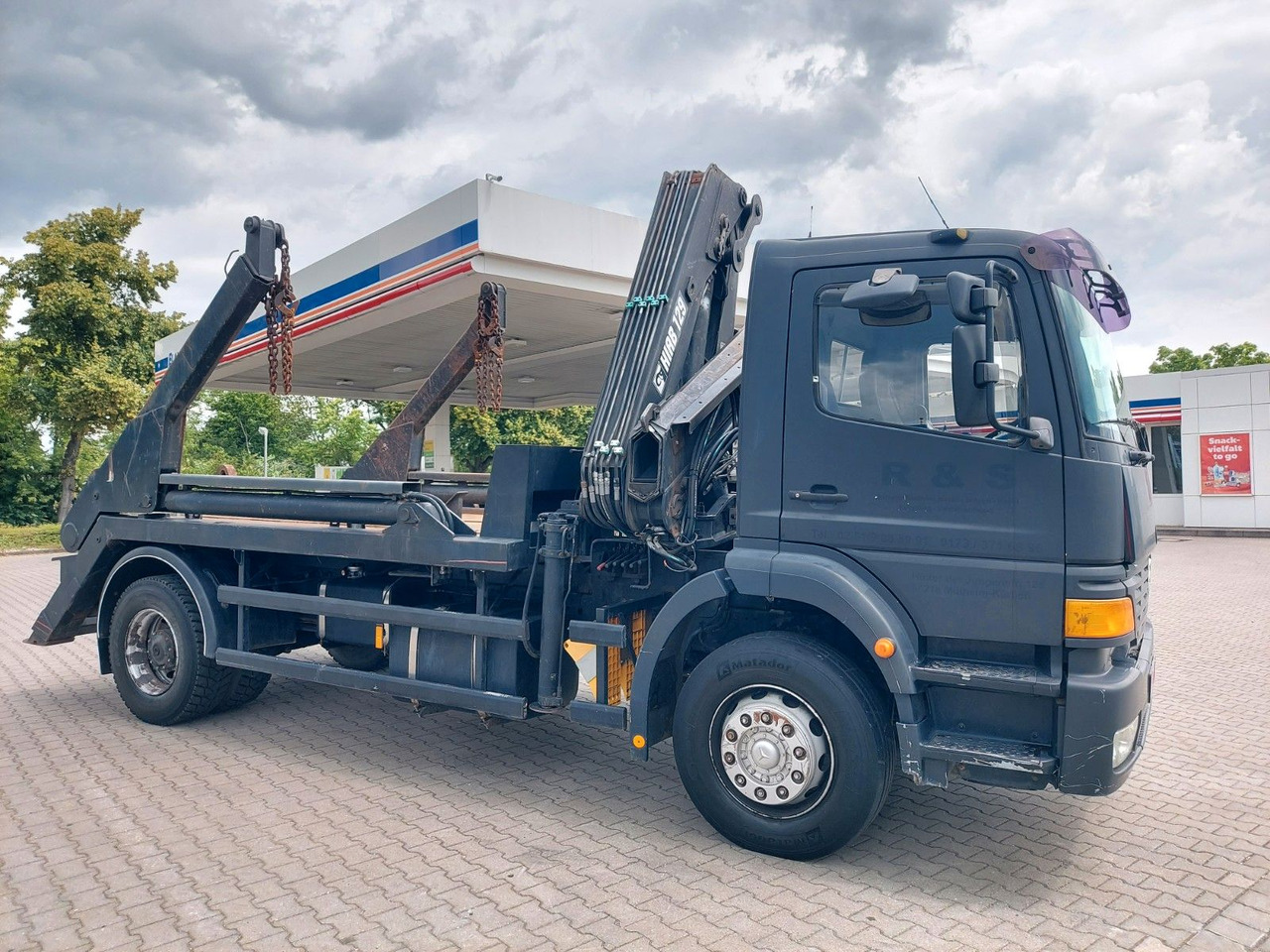 Самосвал, Автоманипулятор Mercedes-Benz Actros 1828 Hiab Absetzkipper Hiab Kran Absetzer: фото 10