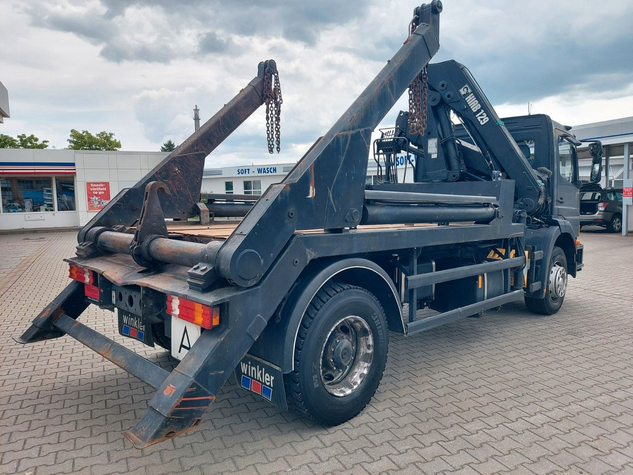 Самосвал, Автоманипулятор Mercedes-Benz Actros 1828 Hiab Absetzkipper Hiab Kran Absetzer: фото 6