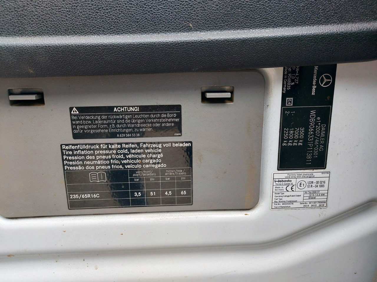 Цельнометаллический фургон Mercedes-Benz Sprinter II Kasten 316 CDI Klima Standheizung: фото 25