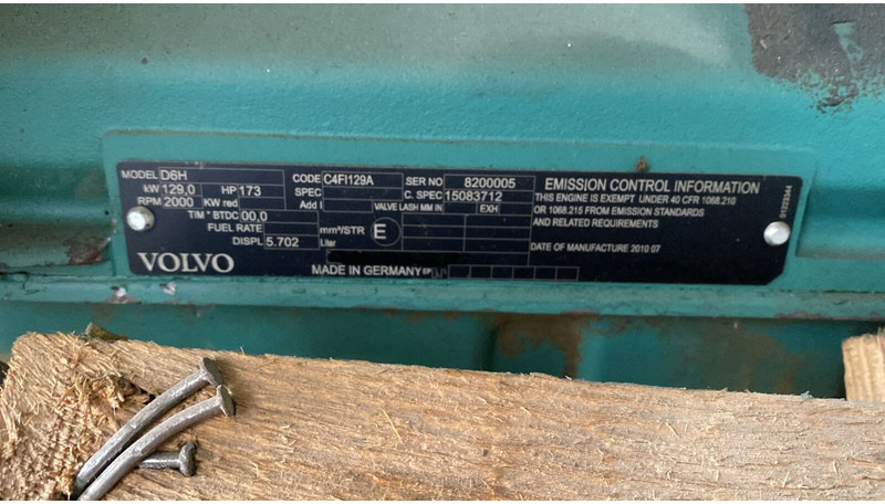 Volvo D6H FOR PARTS - Двигатель: фото 5 Volvo D6H FOR PARTS - Двигатель: фото 5