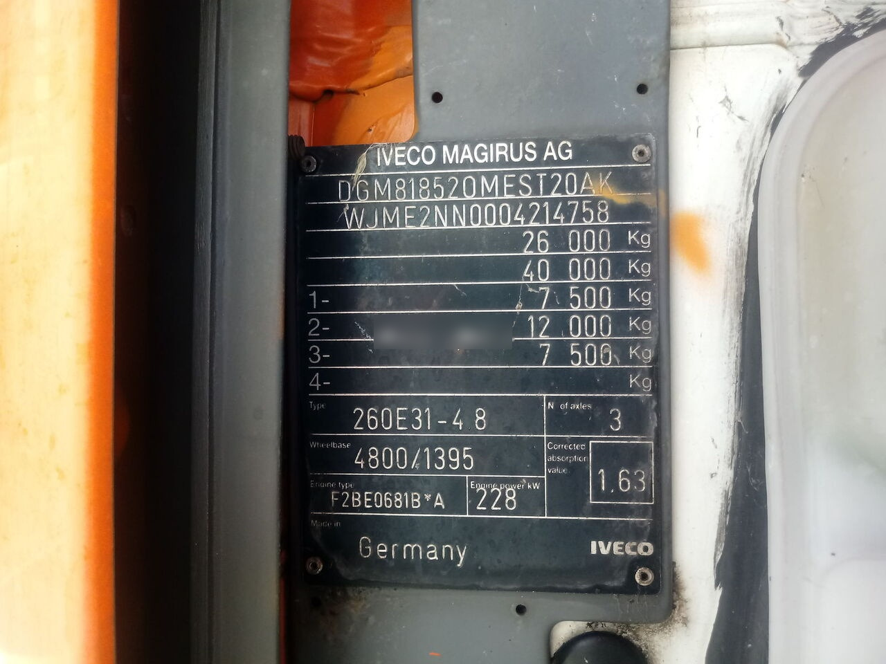 Грузовик с закрытым кузовом IVECO EUROTEK 260E31Y/PS: фото 15
