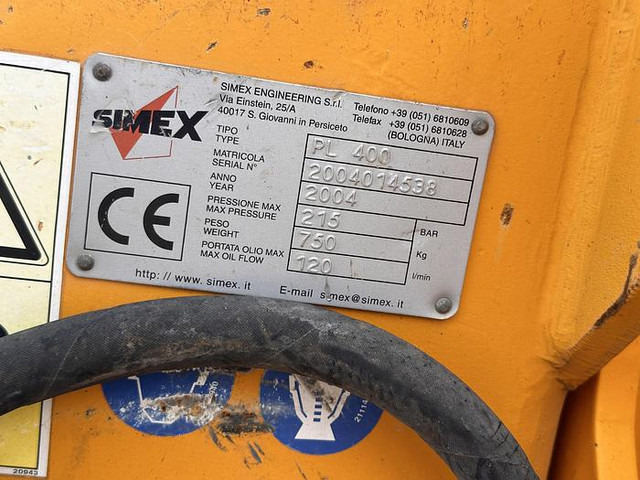 Simex PL400 - Навесное оборудование: фото 5 Simex PL400 - Навесное оборудование: фото 5
