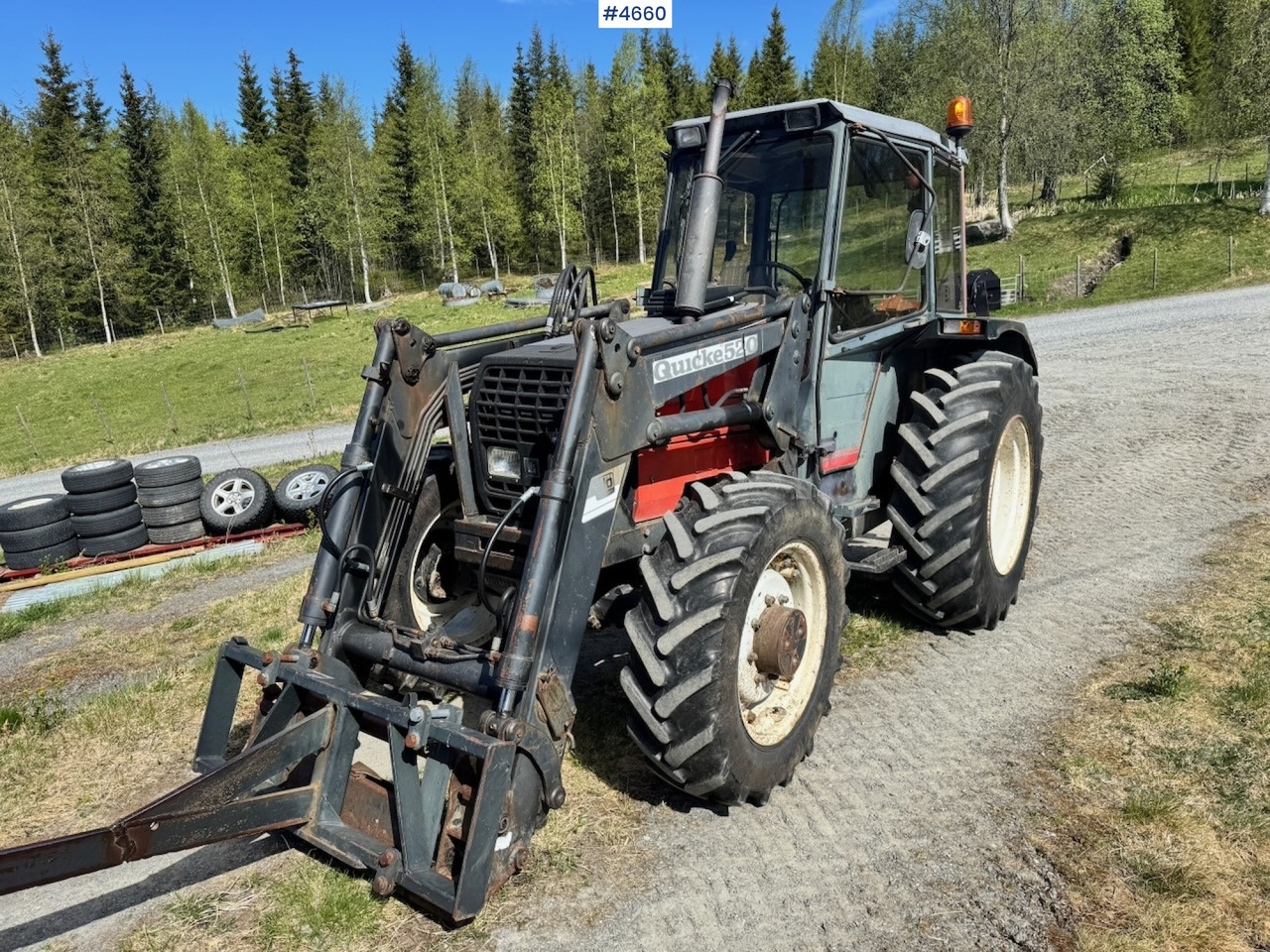 1989 Valmet 455 4x4 w/ Front loader - Трактор: фото 1 1989 Valmet 455 4x4 w/ Front loader - Трактор: фото 1