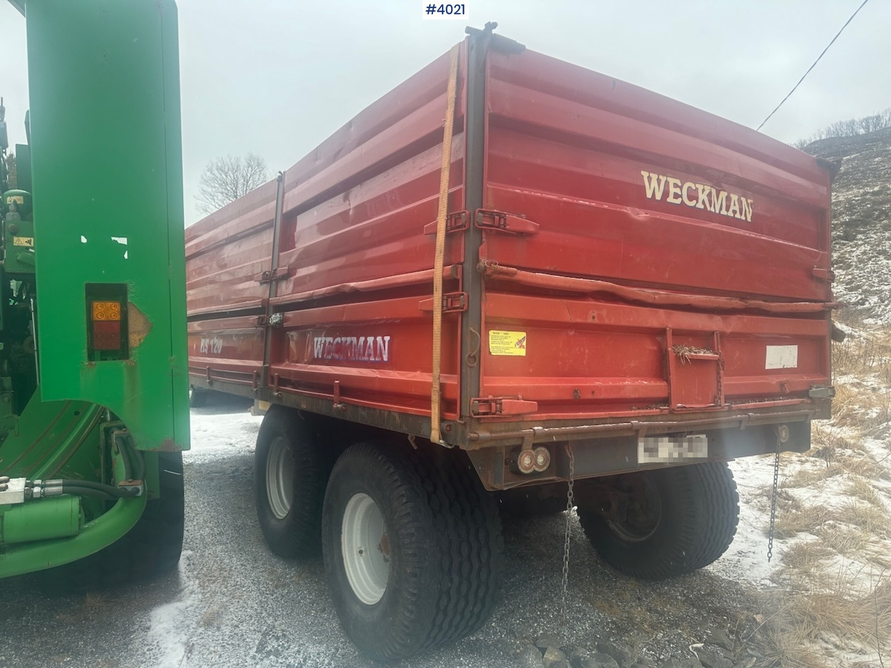 2006 Weckman WS120 traktorhenger m/ rundballegrinder og toppkarmer. - Сельскохозяйственный прицеп: фото 3 2006 Weckman WS120 traktorhenger m/ rundballegrinder og toppkarmer. - Сельскохозяйственный прицеп: фото 3