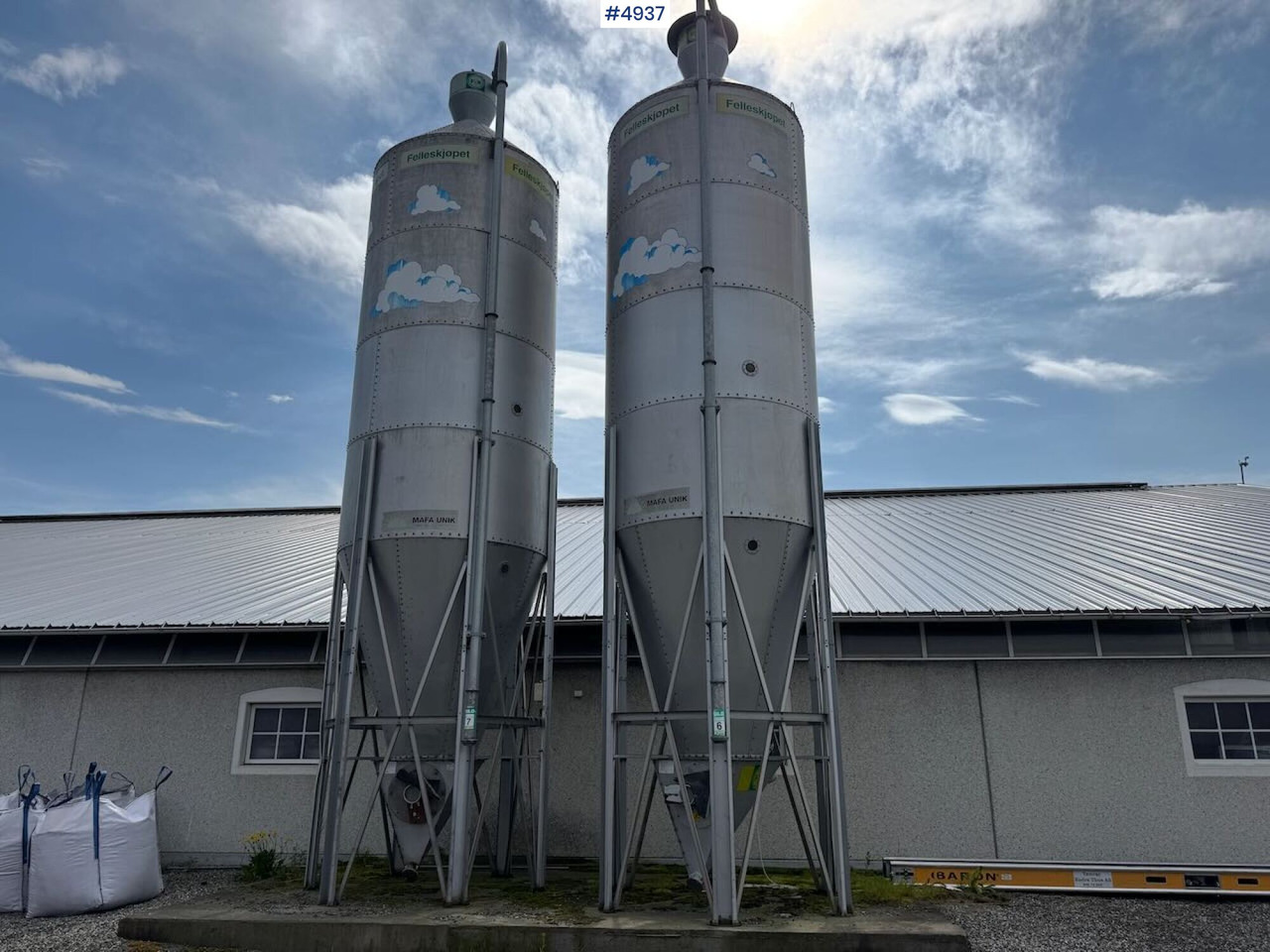 2008 Mafa 27.6 cubic meter feed silos x2 - Инвентарь для животноводства: фото 1 2008 Mafa 27.6 cubic meter feed silos x2 - Инвентарь для животноводства: фото 1