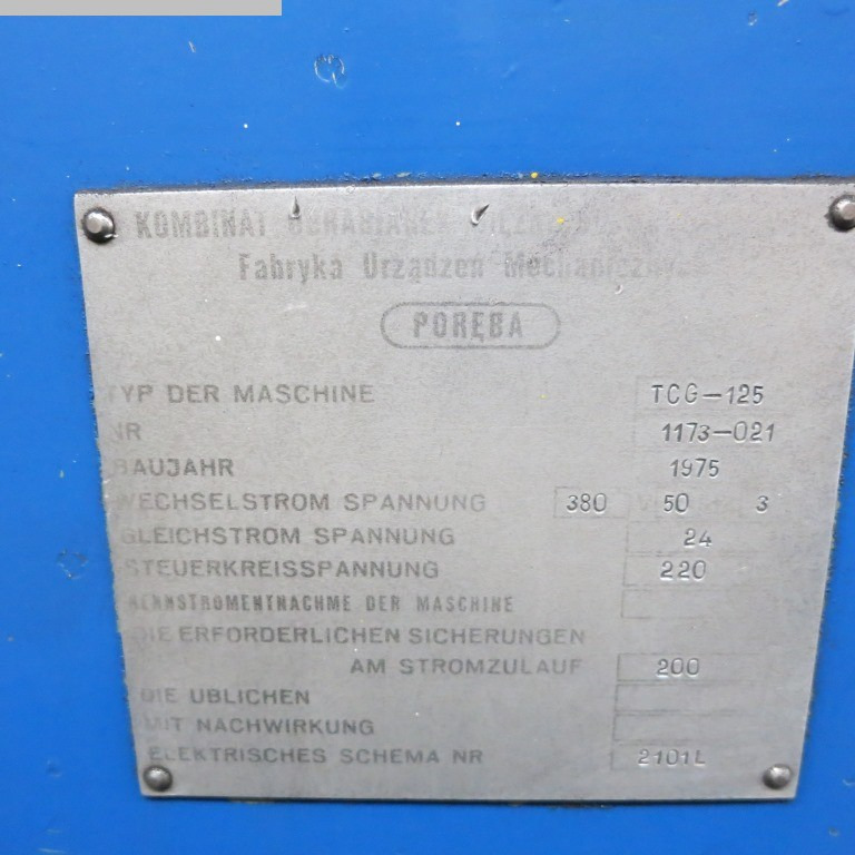 Металлообрабатывающий станок POREBA TCG125: фото 6