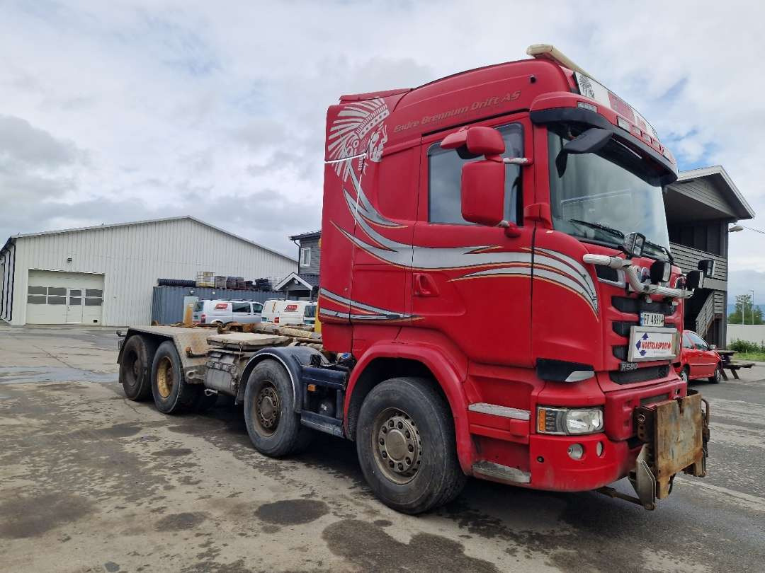 Scania R580 Brøytebil med sideplog og hydraulisk saltsystem - Крюковой мультилифт: фото 3 Scania R580 Brøytebil med sideplog og hydraulisk saltsystem - Крюковой мультилифт: фото 3