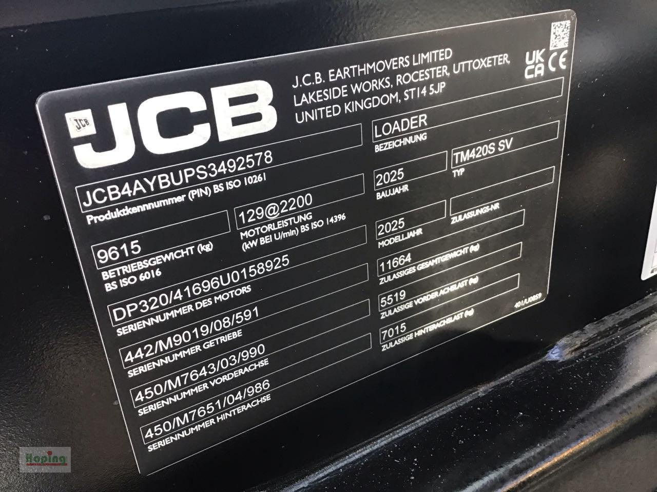 JCB TM420S AGRI - Stufe V - Телескопический фронтальный погрузчик: фото 5 JCB TM420S AGRI - Stufe V - Телескопический фронтальный погрузчик: фото 5