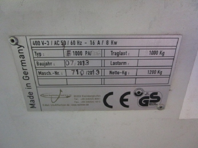 STAPELWENDER RACHNER F 1000 MIT LÜFTER UND RÜTTLER - Печатное оборудование: фото 4 STAPELWENDER RACHNER F 1000 MIT LÜFTER UND RÜTTLER - Печатное оборудование: фото 4