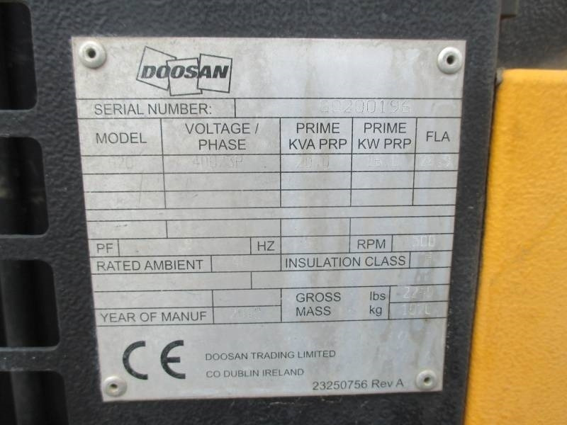 Электрогенератор Doosan G 20: фото 13