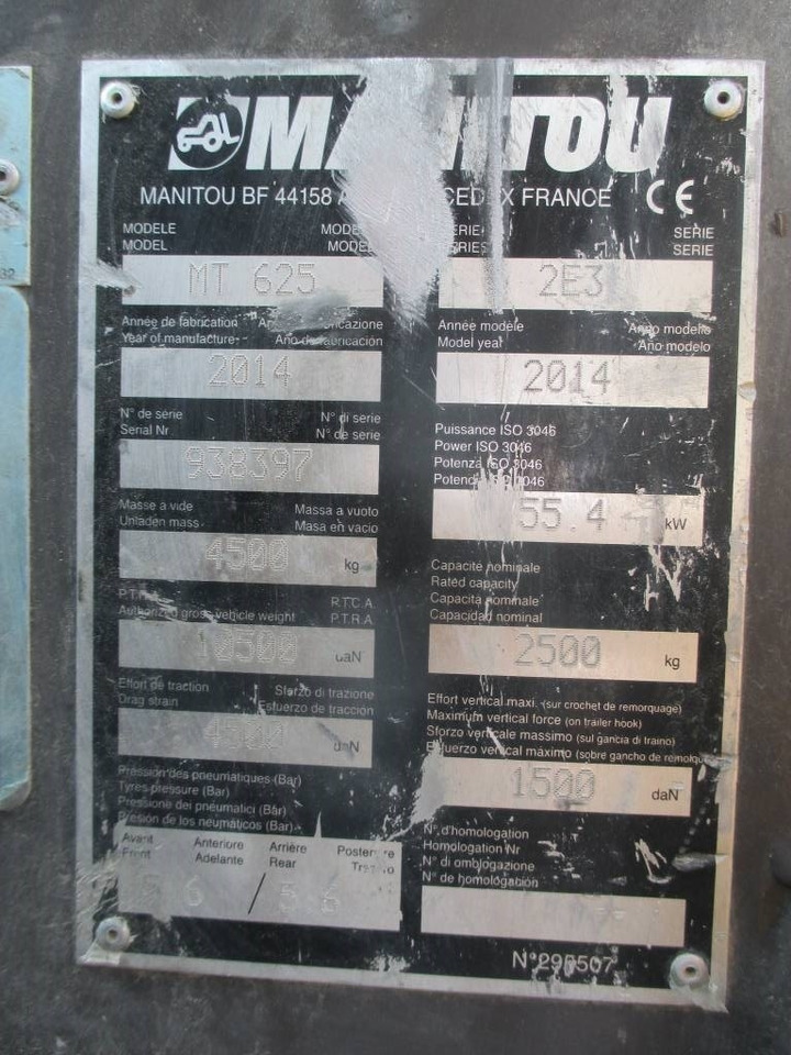 Телескопический погрузчик Manitou MT 625: фото 13 Телескопический погрузчик Manitou MT 625: фото 13