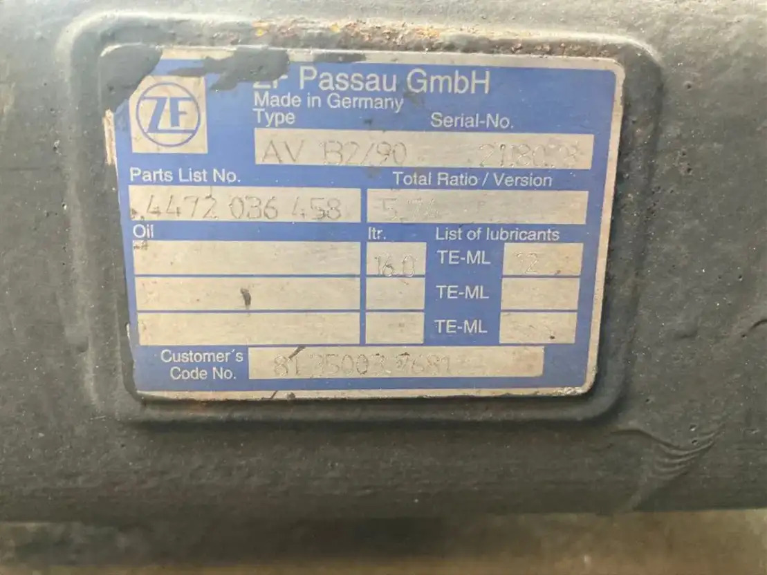 MAN Hinterachse Axis ZF AV132/90 5,74 4472036458 MAN Lions City A21  - Задняя ось для Автобусов: фото 2 MAN Hinterachse Axis ZF AV132/90 5,74 4472036458 MAN Lions City A21  - Задняя ось для Автобусов: фото 2