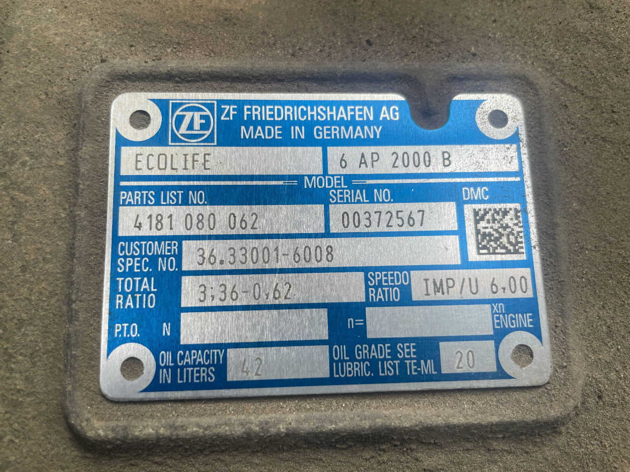 ZF Getriebe ZF 6 AP 2000 B Ecolife 4181080062 6AP2000B MAN Citaro Lions City - Коробка передач и запчасти для Автобусов: фото 2 ZF Getriebe ZF 6 AP 2000 B Ecolife 4181080062 6AP2000B MAN Citaro Lions City - Коробка передач и запчасти для Автобусов: фото 2