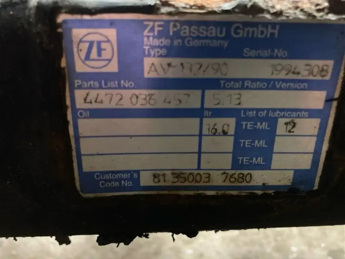 ZF Hinterachse Axis ZF AV132/90 5,13 4472036457 MAN Lions City A21  - Задняя ось для Автобусов: фото 2 ZF Hinterachse Axis ZF AV132/90 5,13 4472036457 MAN Lions City A21  - Задняя ось для Автобусов: фото 2