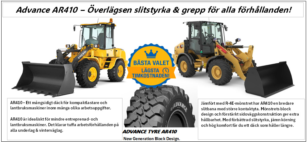 400/70R20 AR410 Advance Available as loose tire or complete wheel. - Колёсный погрузчик: фото 4 400/70R20 AR410 Advance Available as loose tire or complete wheel. - Колёсный погрузчик: фото 4