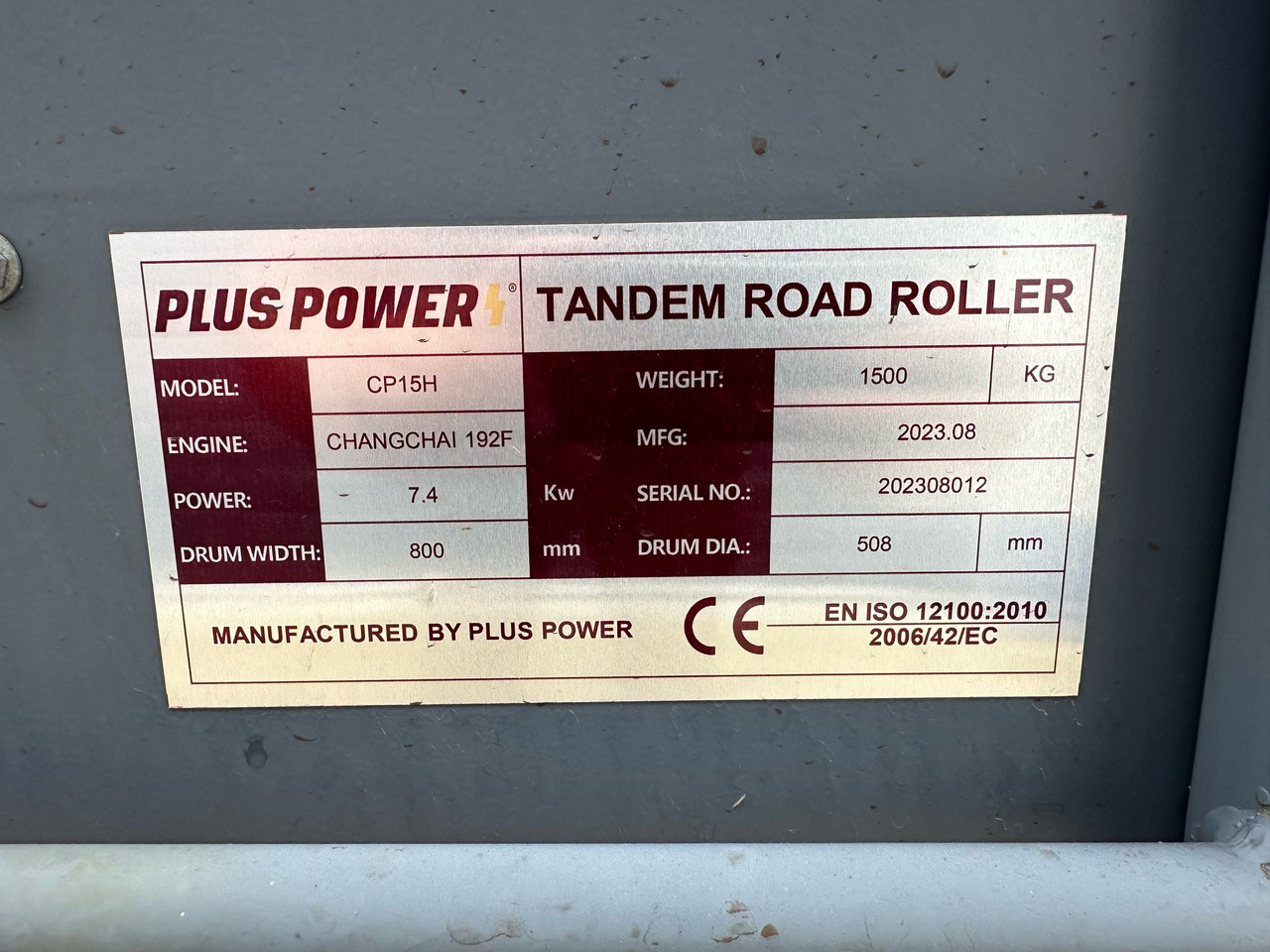 PLUS POWER CP15H VIBROCOMPACTOR CYLINDER - Каток: фото 5 PLUS POWER CP15H VIBROCOMPACTOR CYLINDER - Каток: фото 5
