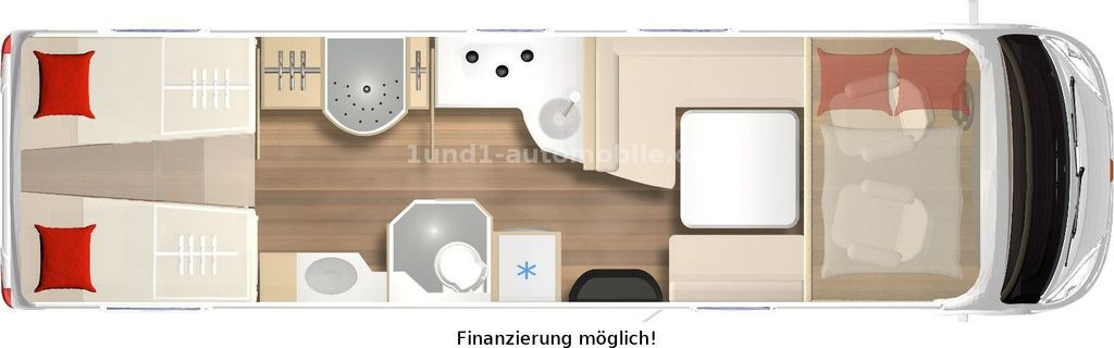 Интегрированный автодом Bürstner Elegance I 910 G Solar/AHK/RFK/Alde/TwinSat/2xTV/Vollausstattung Elegance I 910 G Solar/AHK/RFK/Alde/TwinSat/2xTV/Vollausstattung: фото 14