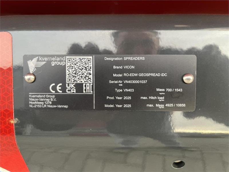 Разбрасыватель удобрений Vicon RO-EDW GEO SPREAD 1875 IDC: фото 7