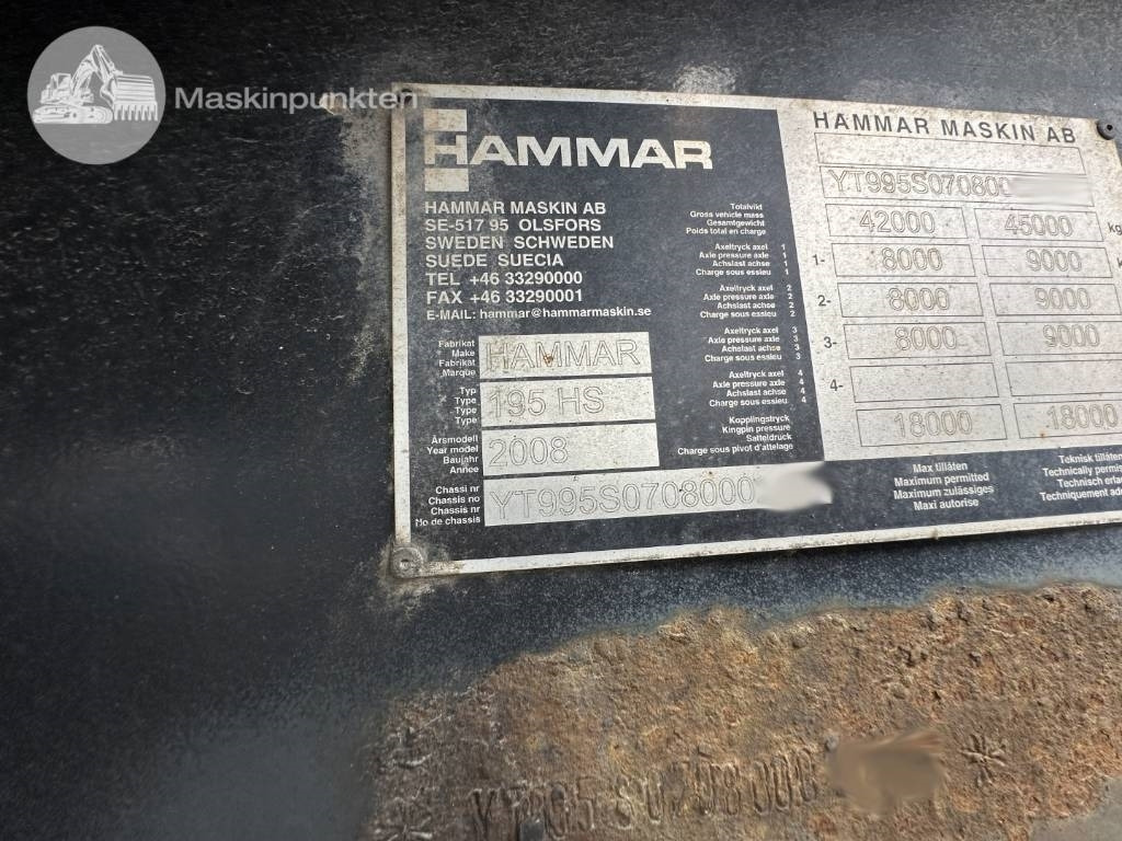 Полуприцеп-контейнеровоз/ Сменный кузов Hammar 195 HS: фото 28