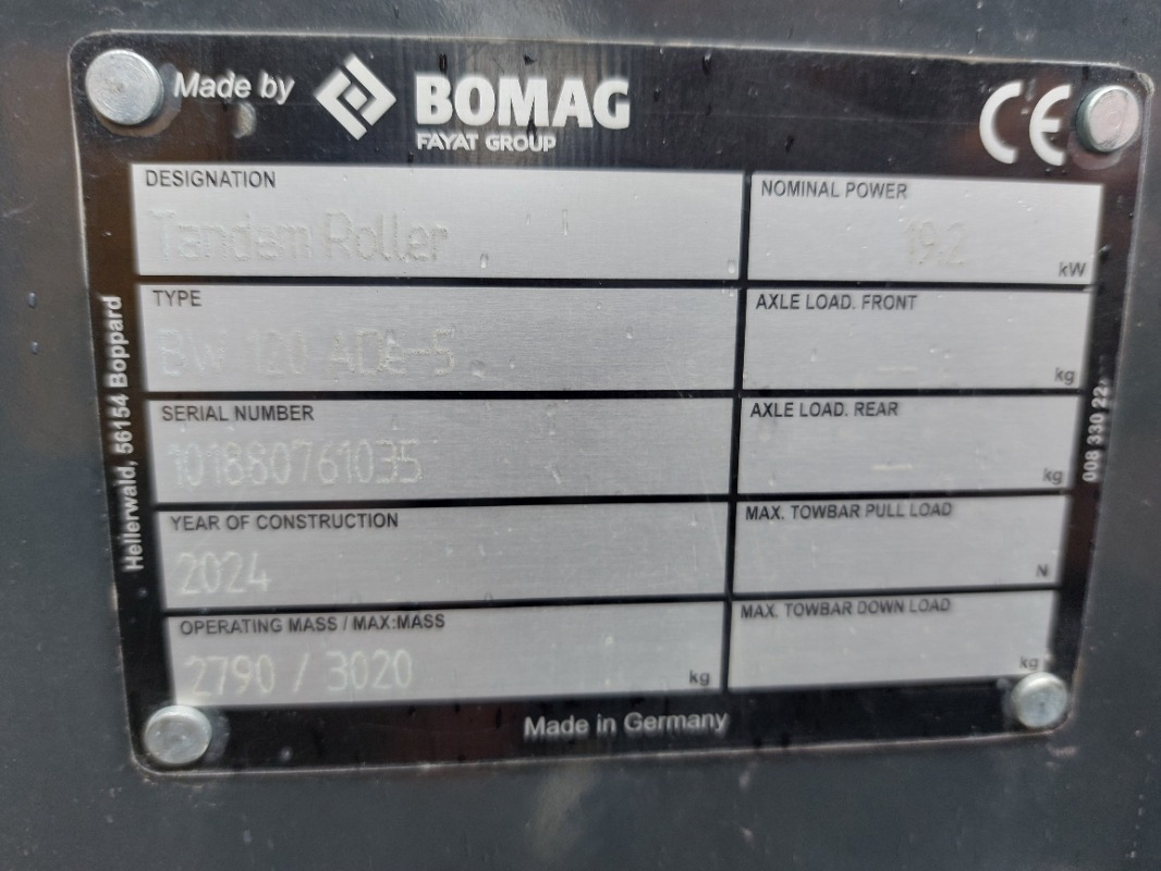 BOMAG DE BW 120 ADe-5 - Каток: фото 1 BOMAG DE BW 120 ADe-5 - Каток: фото 1