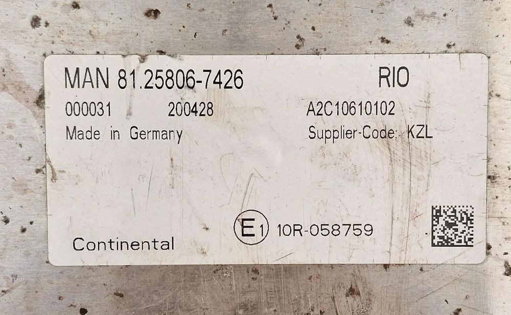 MAN TG3 TGX STEROWNIK KOMPUTER RIO 81.25806-7426 - Подвеска: фото 2 MAN TG3 TGX STEROWNIK KOMPUTER RIO 81.25806-7426 - Подвеска: фото 2