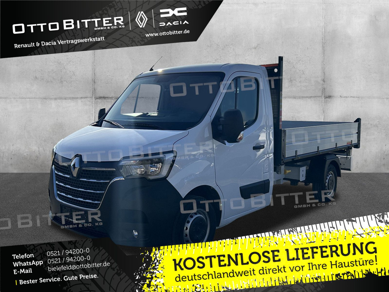 Renault Master dCi165 Dreiseitenkipper Kipper/Pritsche - Малотоннажный самосвал: фото 1 Renault Master dCi165 Dreiseitenkipper Kipper/Pritsche - Малотоннажный самосвал: фото 1