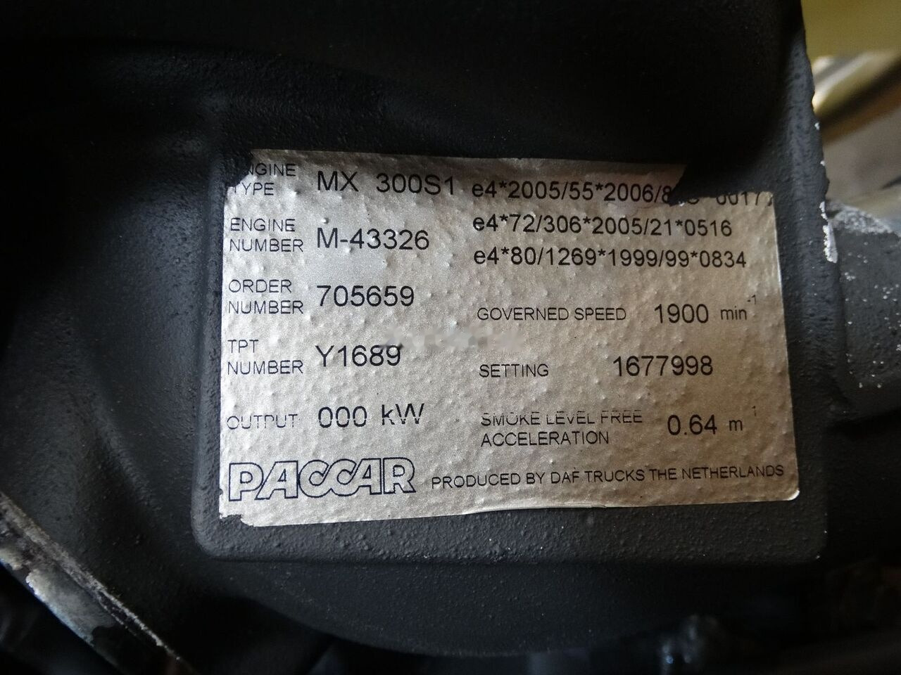 DAF MX300S1 410 DAF XF 105 - Двигатель для Грузовиков: фото 5 DAF MX300S1 410 DAF XF 105 - Двигатель для Грузовиков: фото 5