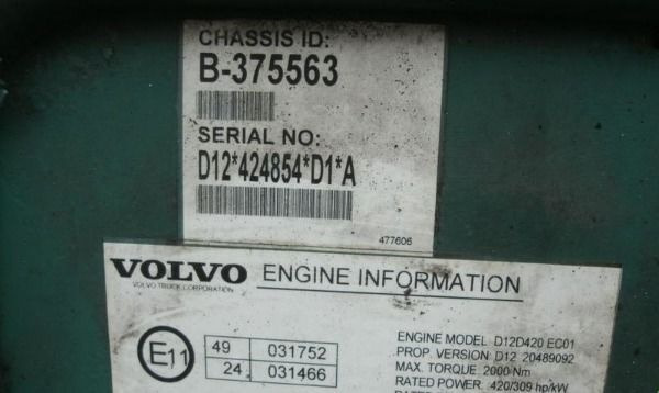 Volvo D12D 420 Volvo FH 12 - Двигатель для Грузовиков: фото 3 Volvo D12D 420 Volvo FH 12 - Двигатель для Грузовиков: фото 3