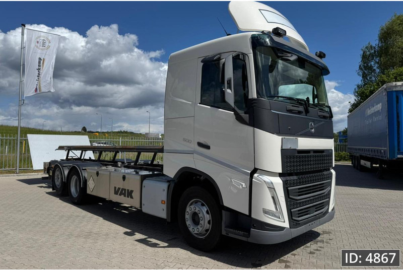 Volvo FH 500 Globetrotter, Euro 6, / 6x2 / Hydraulic body / frame 7.4 m / Tail lift - Грузовик-контейнеровоз/ Сменный кузов: фото 5 Volvo FH 500 Globetrotter, Euro 6, / 6x2 / Hydraulic body / frame 7.4 m / Tail lift - Грузовик-контейнеровоз/ Сменный кузов: фото 5