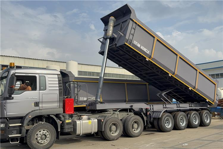 TITAN 4 Axle 80 Ton Dump Trailer for Sale In Cameroon - Самосвальный полуприцеп: фото 1 TITAN 4 Axle 80 Ton Dump Trailer for Sale In Cameroon - Самосвальный полуприцеп: фото 1