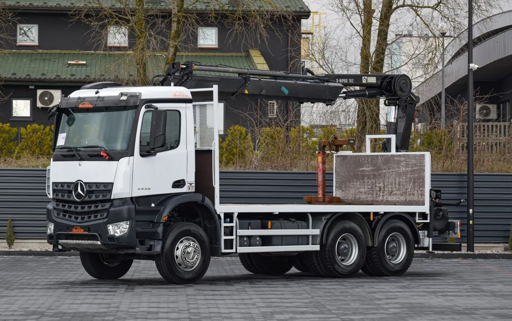 Mercedes-Benz AROCS 2636 / 6x4 / HIAB X-HIPRO 192 E-3 / WYSUW x3 / ROTATOR / STEROWANIE RADIOWE / UDT / PODPORY HYDRAULICZNE / AUTOMAT / KAMERA COFANIA / NISKI PRZEBIEG / SPROWADZONY - Грузовик бортовой/ Платформа, Автоманипулятор: фото 1 Mercedes-Benz AROCS 2636 / 6x4 / HIAB X-HIPRO 192 E-3 / WYSUW x3 / ROTATOR / STEROWANIE RADIOWE / UDT / PODPORY HYDRAULICZNE / AUTOMAT / KAMERA COFANIA / NISKI PRZEBIEG / SPROWADZONY - Грузовик бортовой/ Платформа, Автоманипулятор: фото 1