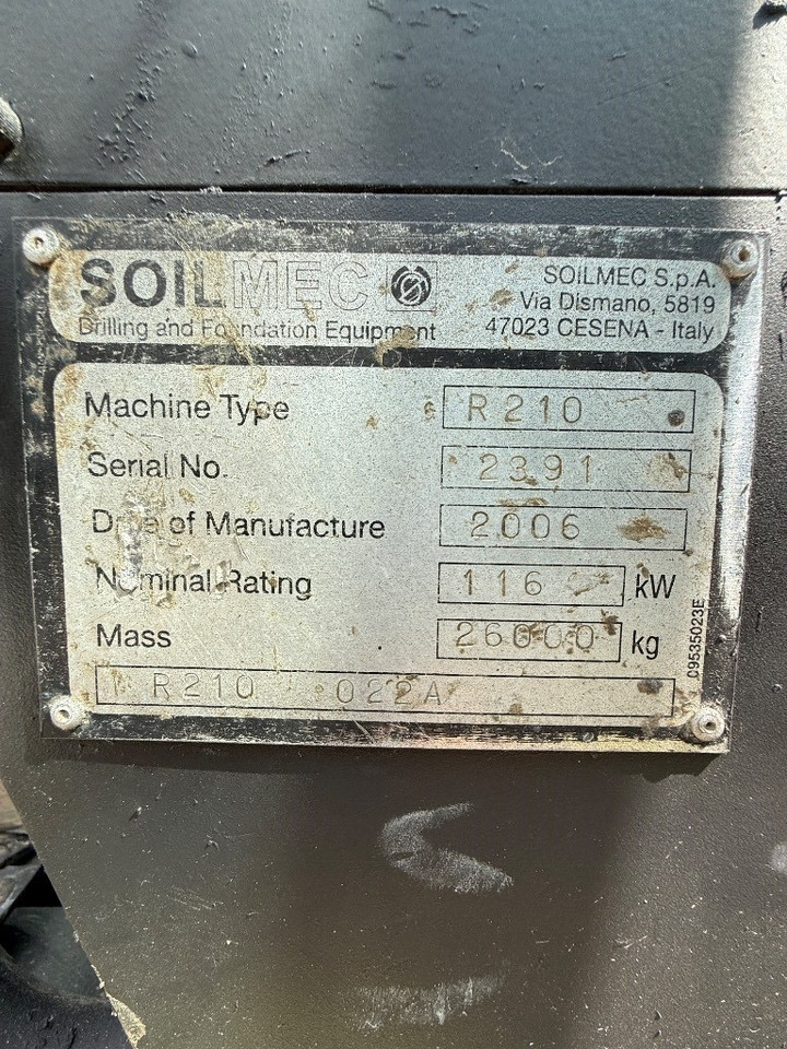 Soilmec R 210 - Сваебойная установка: фото 4 Soilmec R 210 - Сваебойная установка: фото 4
