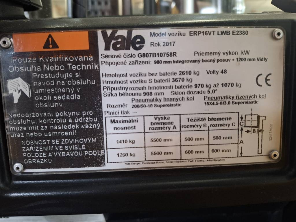 Yale ERP 16 VT - Электропогрузчик: фото 2 Yale ERP 16 VT - Электропогрузчик: фото 2