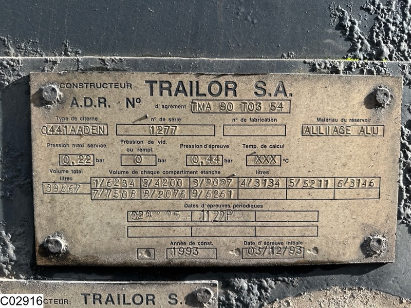 Trailor tank 39867 liter, 9 Comp - Полуприцеп-цистерна: фото 5 Trailor tank 39867 liter, 9 Comp - Полуприцеп-цистерна: фото 5