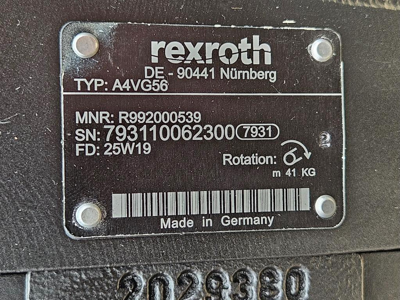 JCB 409 ZX-20/925291-Rexroth A4VG56-Drive pump/Rijpomp - Гидравлика для Строительной техники: фото 5 JCB 409 ZX-20/925291-Rexroth A4VG56-Drive pump/Rijpomp - Гидравлика для Строительной техники: фото 5