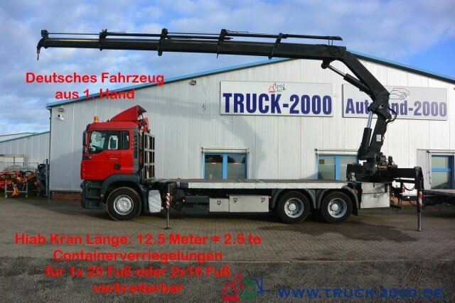 MAN TGA 26.410 6x4 Hiab 400 Container bei 8m/5Tonnen - Грузовик бортовой/ Платформа, Автоманипулятор: фото 1 MAN TGA 26.410 6x4 Hiab 400 Container bei 8m/5Tonnen - Грузовик бортовой/ Платформа, Автоманипулятор: фото 1