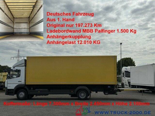 Mercedes-Benz Atego 1224 Koffer MBB Palfinger LBW 1.500KG AHK - Грузовик с закрытым кузовом: фото 1 Mercedes-Benz Atego 1224 Koffer MBB Palfinger LBW 1.500KG AHK - Грузовик с закрытым кузовом: фото 1