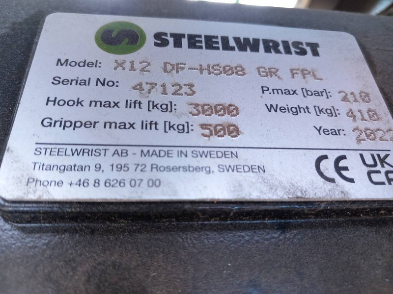 STEELWRIST X12 DF-HS08 GR FPL - Навесное оборудование для Строительной техники: фото 4 STEELWRIST X12 DF-HS08 GR FPL - Навесное оборудование для Строительной техники: фото 4